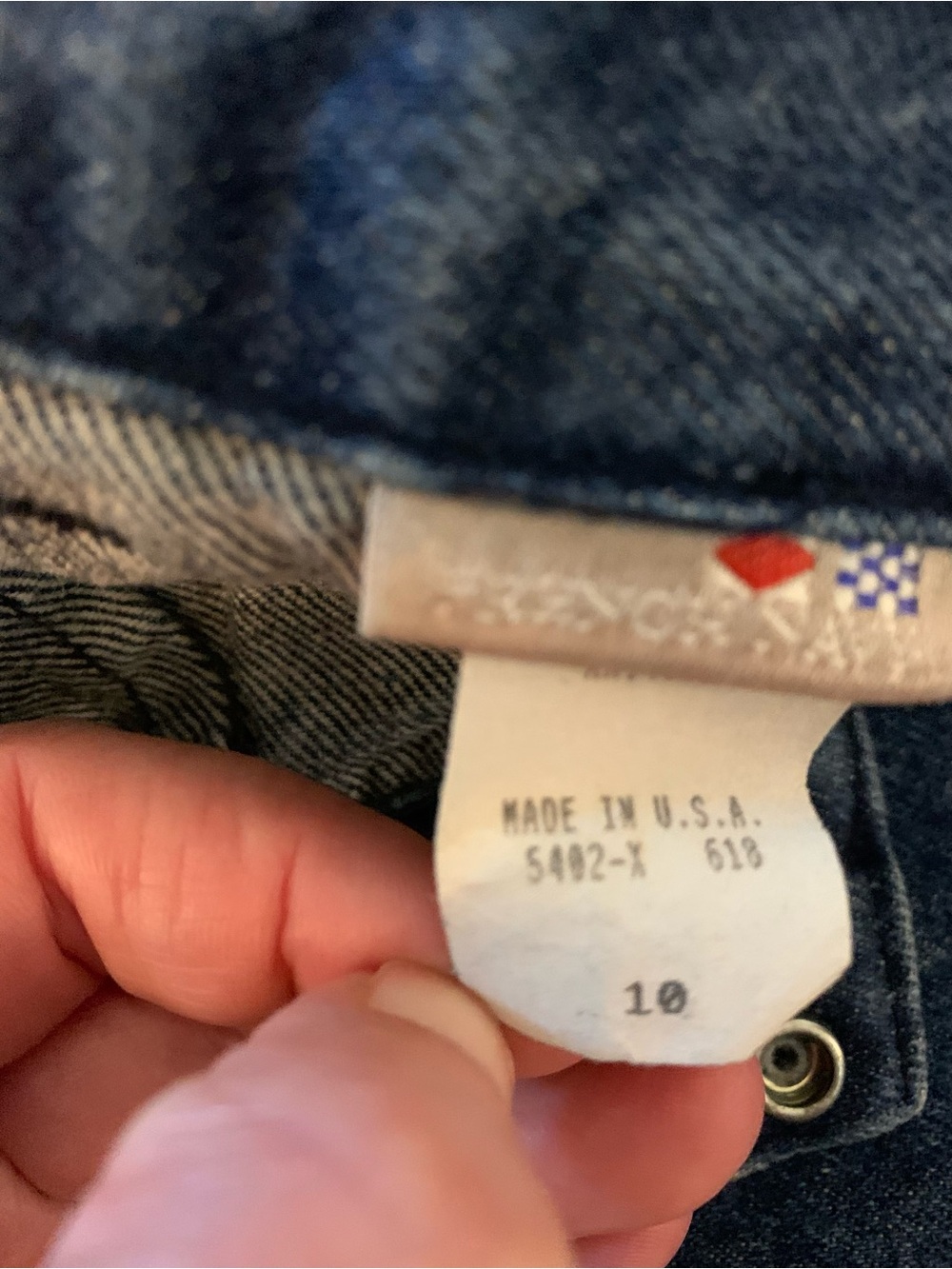 VTG Blue Denim Yoke Midi Skirt - Made in USA - Small - Picture 7 of 12